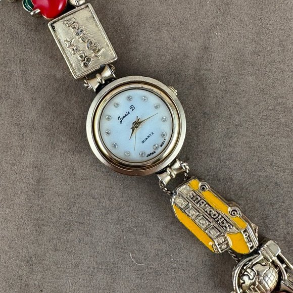 Vintage Best Teacher Watch by Jennie B with 3D School Charms main image 4